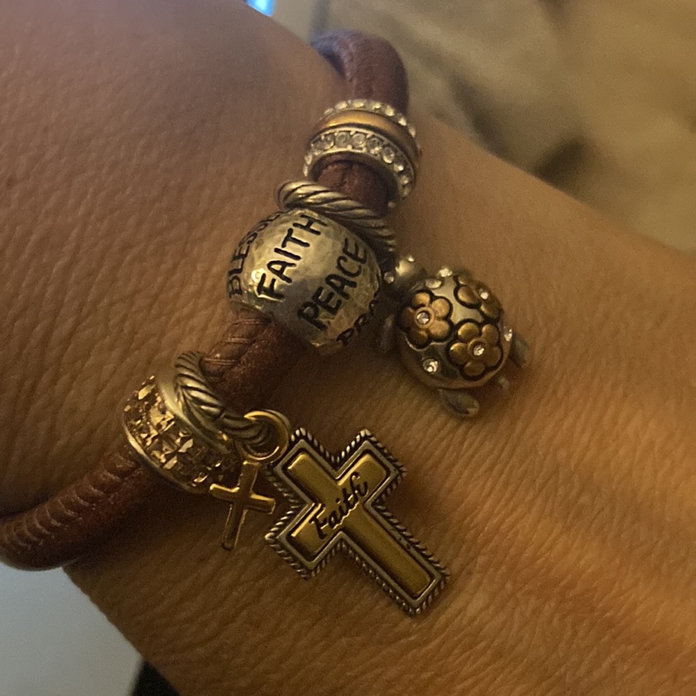 Brighton Leather Bracelet and Charms